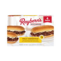 Raybern Philly Cheese Steak Sandwich, 6 Each